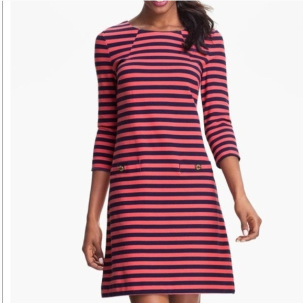 Lilly Pulitzer Pink and Navy Striped Dress